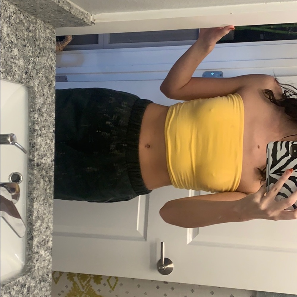 Forever 21 Yellow crop top